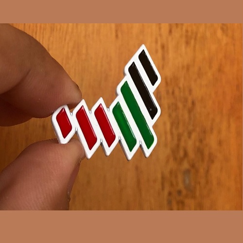 Brand Metal Badges UAE National - White